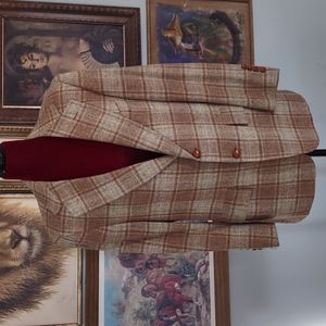 Tweed Suit Jacket The Executives by Liemandt's Brown Tan Blue